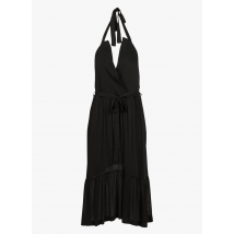 Iro - Halflange jurk van gemengde zijde met v-hals - 36 Maat - Zwart