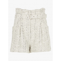 Iro - Short de tweed de talle alto con cinturón - Talla 38 - Negro