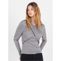 Iro - Top de mezcla de algodón con cuello de pico - Talla XS - Gris