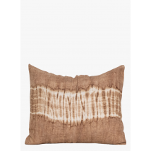 Jamini - Katoenen kussenhoes met tie-dyeprint - 30x50 cm - Een Maat - Bruin