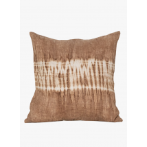 Jamini - Funda de cojín de algodón tie-dye 40 x 40 cm) - Talla única - Marrón