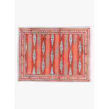 Jamini - Set de table à motif géométrique en coton - Taille Unique - Rouge