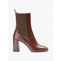 Jonak - Botines de piel con tacón - Talla 36 - Marrón