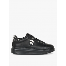 Karl Lagerfeld - Leren sneakers met figuurtje en studs - 38 Maat - Zwart