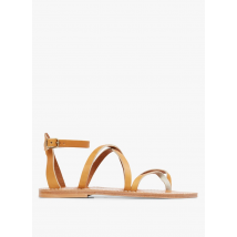 K Jacques - Platte - leren sandalen - 36 Maat - Beige