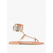 K Jacques - Platte - leren sandalen - 40 Maat - Beige