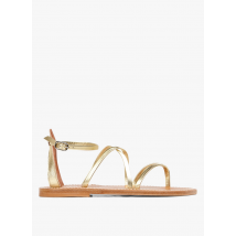 K Jacques - Platte - leren sandalen - 41 Maat - Goudkleurige