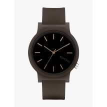 Komono - Horloge met bandje van siliconen - Een Maat - Zwart