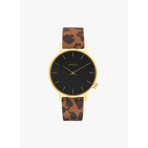 Komono - Leder-armbanduhr mit animalprint - Einheitsgröße - Braun