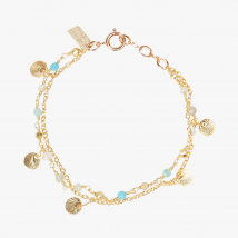 L'atelier Des Dames - Fine gold-plated brass bracelet with stones - One Size - Multicolored