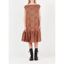 L'autre Chose - Halflange - katoenen jurk met watervalhals en print - 42 Maat - Rood