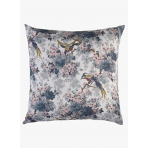 La Cerise Sur Le Gateau - Bedruckter kissenbezug 80x80 cm aus leinen und baumwolle - Größe 80x80 cm - Grau