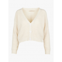 La Fee Maraboutee - Gebreid vest met v-hals materiaalblend - 34 Maat - Wit