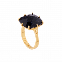 Les Nereides - Brass ring with stone - 52 Size - Blue