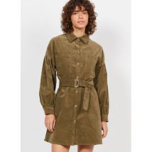 Lili Sidonio - Vestido corto de mezcla de algodón con cuello clásico - Talla L - Marrón