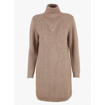 Lili Sidonio - Vestido corto con cuello alto de mezcla de punto - Talla XS - Marrón