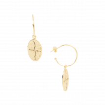 Louise Hendricks - Messing oorhangers - Een Maat - Goudkleurige