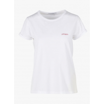 Maison Labiche - Camiseta de algodón orgánico con cuello redondo y bordado amor - Talla XS - Blanco