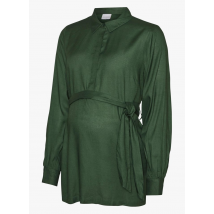 Mamalicious - Zwangerschapsblouse met klassieke kraag - S Maat - Groen