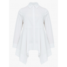 Mat Fashion - Chemise asymétrique uni - Taille 48 - Blanc