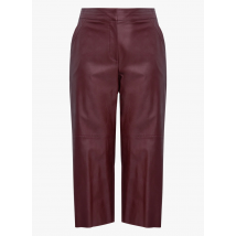 Mat Fashion - Pantalón recto de piel sintética - Talla 50 - Rojo