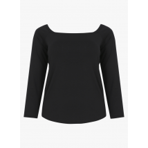 Mat Fashion - Camiseta con cuello de barco y manga larga - Talla 48 - Negro