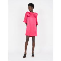 Max&co. - Vestido corto de jacquard con cuello barco - Talla 38 - Rosa