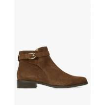 Mellow Yellow - Bottines plates en cuir velours - Taille 37 - Marron