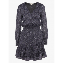 Michael Kors - Robe courte Col V imprimé floral en coton - Taille M - Violet