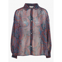 Molly Bracken - Blouse met klassieke kraag en print - S Maat - Paars