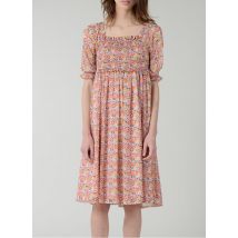 Molly Bracken - Korte jurk met boothals en print - XS Maat - Roze