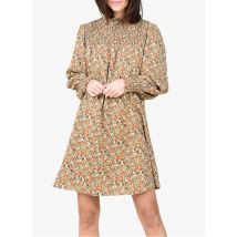 Molly Bracken - Bedrucktes kurzkleid mit stehkragen - Größe M - Beige