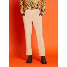 Momoni - Pantalon droit en velours côtelé - Taille 44 - Beige