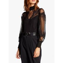 Morgan - Body col montant bi-matière - Taille XS - Noir