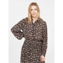 Moss Copenhagen - Blouse met klassieke kraag en bloemenprint - M Maat - Zwart
