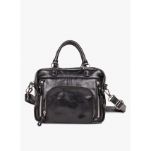 Nat & Nin - Bolso de mano de piel multibolsillos - Talla única - Negro