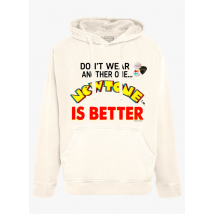 Newtone - Sweatshirt aus baumwoll-mix mit siebdruck - Größe 2 - Beige