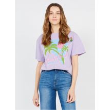 Newtone - Katoenen t-shirt met ronde hals en zeefdruk - 1 Maat - Paars