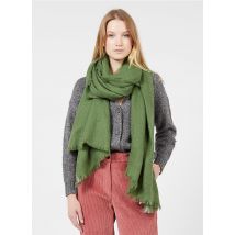 Nice Things - Scarf with contrasting stripes - One Size - Green