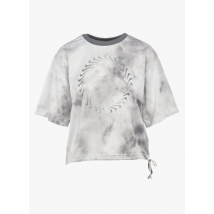 Nike - Kort gaatjes-t-shirt met ronde hals - S Maat - Grijs