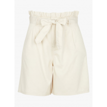 Object - Bermuda van biologisch katoen met ceintuur - XS Maat - Beige