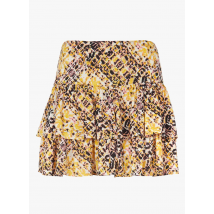 Object - Jupe courte imprimée à volants - Taille 38 - Beige