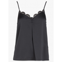 One Step - Trägertop mit spitze und v-ausschnitt - Größe S - Schwarz