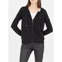 One Step - Strickjacke aus baumwoll-mix mit reißverschluss und kapuze - Größe XS - Schwarz