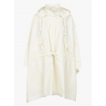 Oof - Oversized sweater van katoenmix met capuchon - 42 Maat - Wit