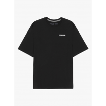 Patagonia - Camiseta de mezcla de algodón serigrafiada con cuello redondo - Talla M - Negro