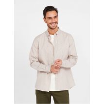 Paul Smith - Chemise col américain rayée en coton et lin - Taille M - Orange