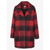 Pennyblack - Manteau col tailleur à carreaux en laine mélangée - Taille 40 - Rouge