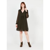Pennyblack - Robe courte Col V imprimée - Taille 36 - Kaki