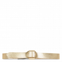Pieces - Leren ceintuur - 85 Maat - Goudkleurige